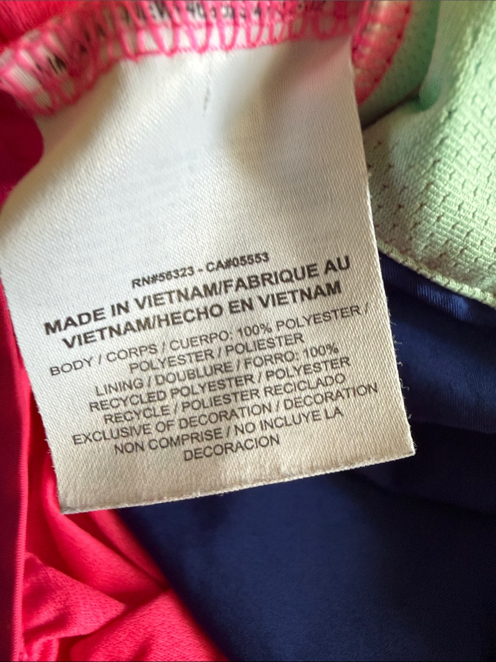 Nike Blue Athletic Shorts with Pink & Mint Trim - Picture 3 of 10